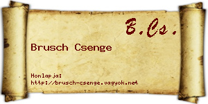 Brusch Csenge névjegykártya